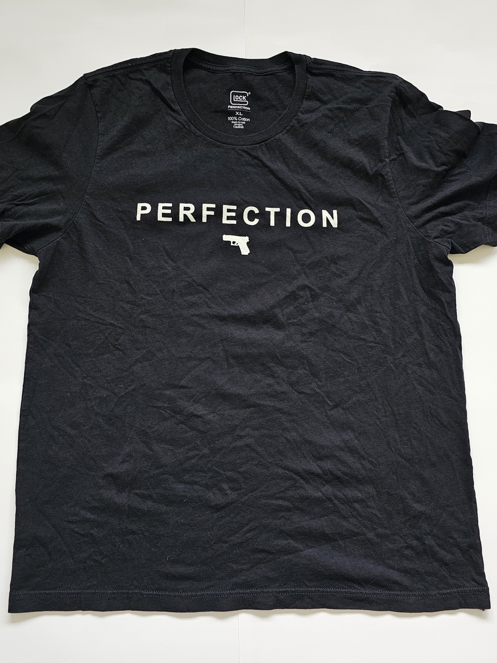 GLOCK Black 'Perfection' Graphic Short Sleeve Tee Sz. XL